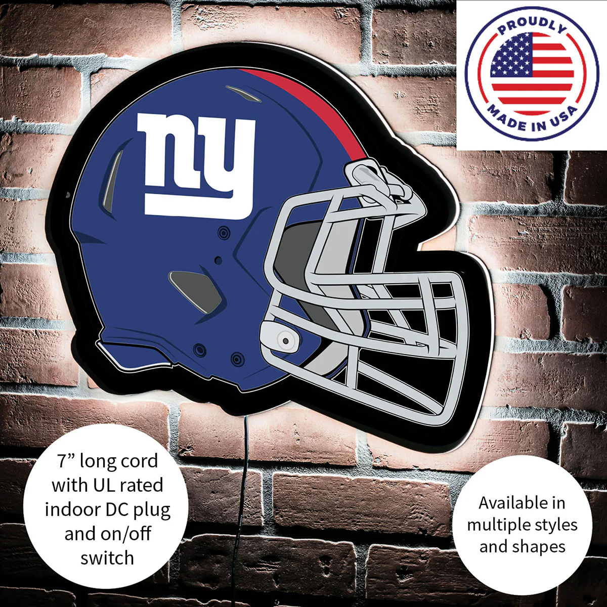 NFL Backlit Helmet Wall Sign - Image 81