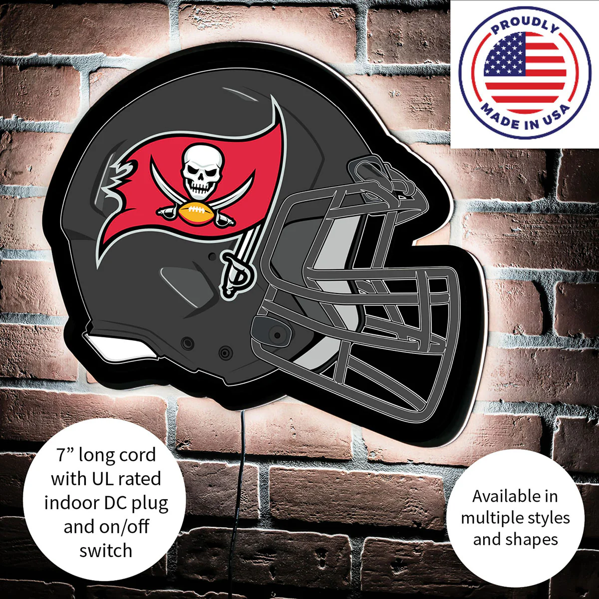 NFL Backlit Helmet Wall Sign - Image 82