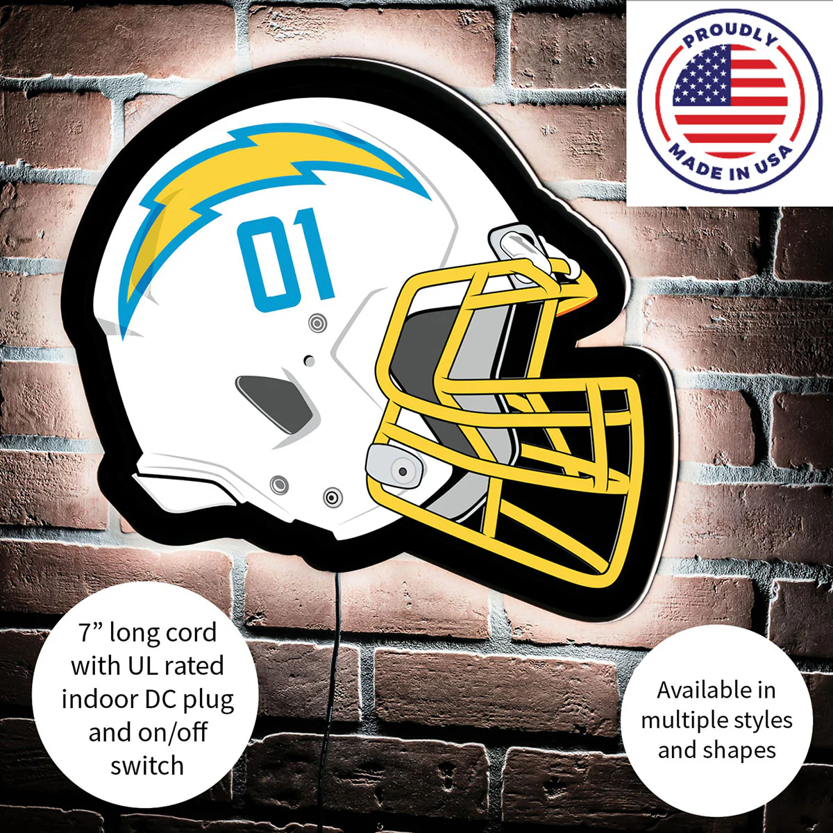 NFL Backlit Helmet Wall Sign - Image 84
