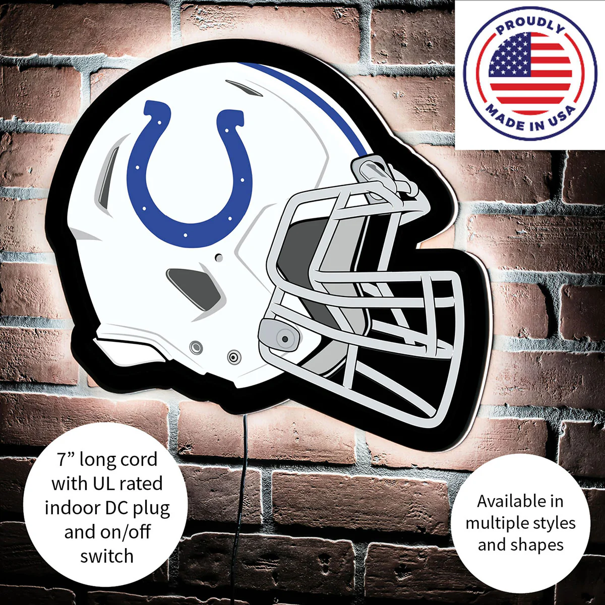 NFL Backlit Helmet Wall Sign - Image 85
