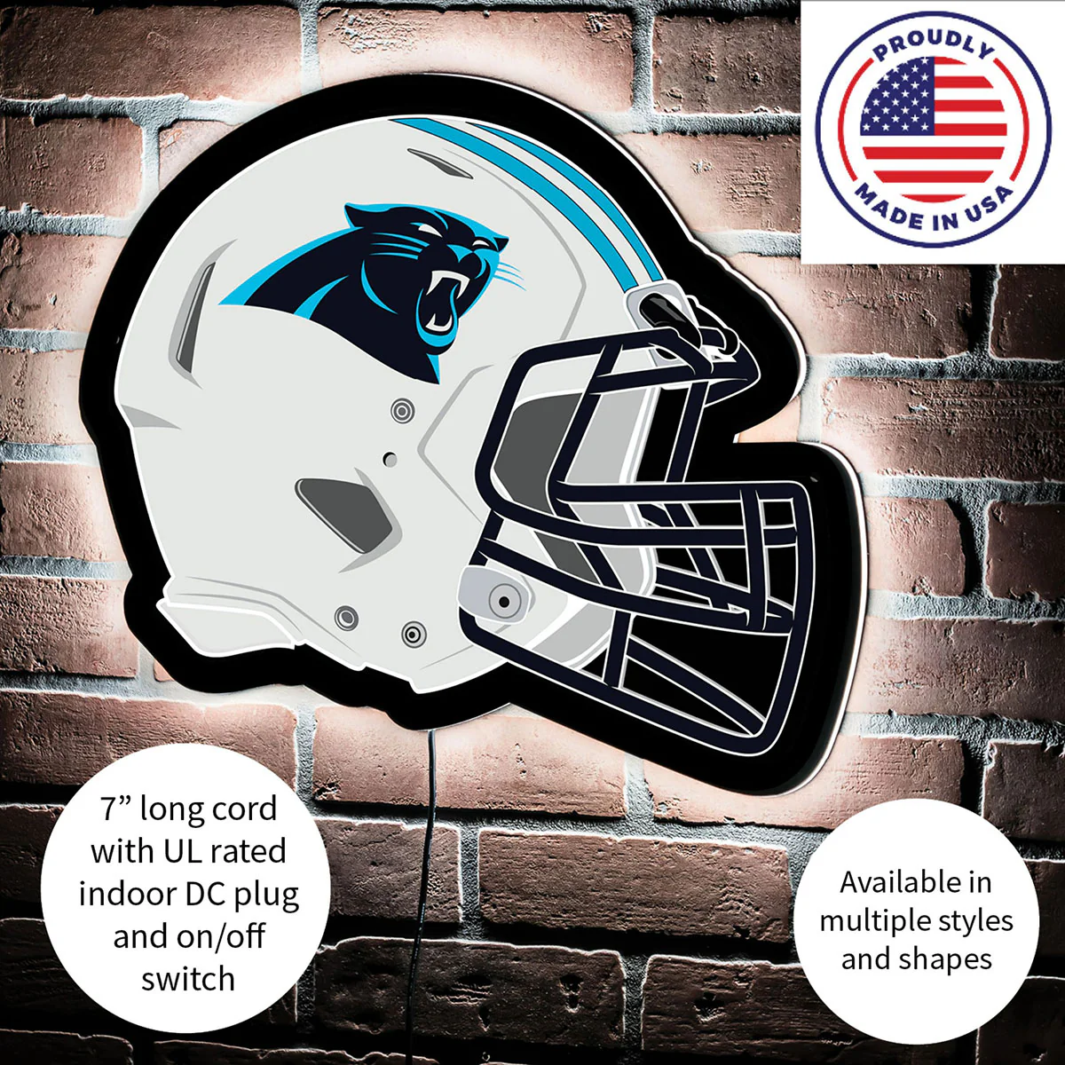 NFL Backlit Helmet Wall Sign - Image 92