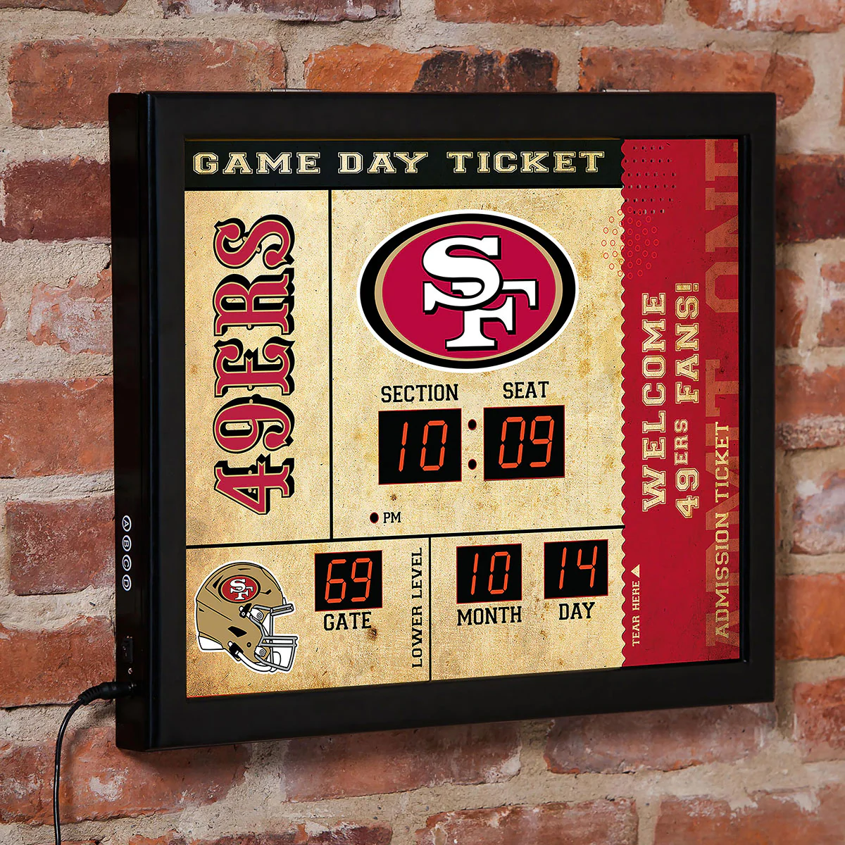 NFL Gameday Ticket Wall Clock and Speaker - Image 24
