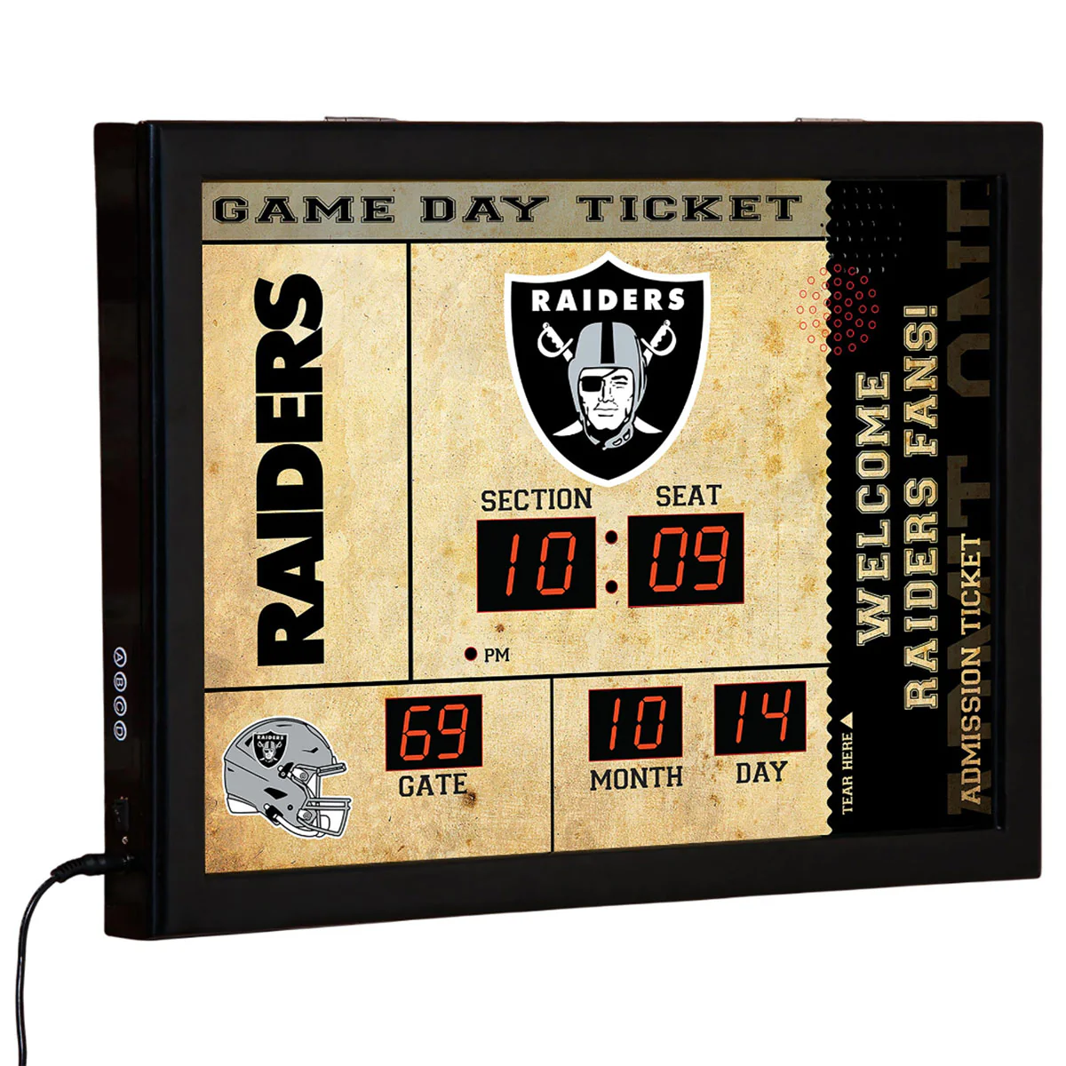 NFL Gameday Ticket Wall Clock and Speaker - Image 37