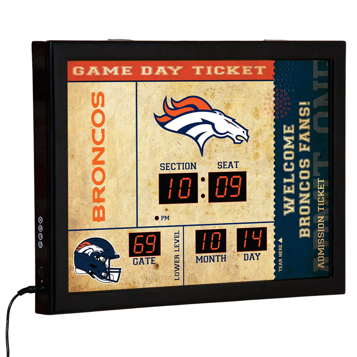 NFL Gameday Ticket Wall Clock and Speaker - Image 40