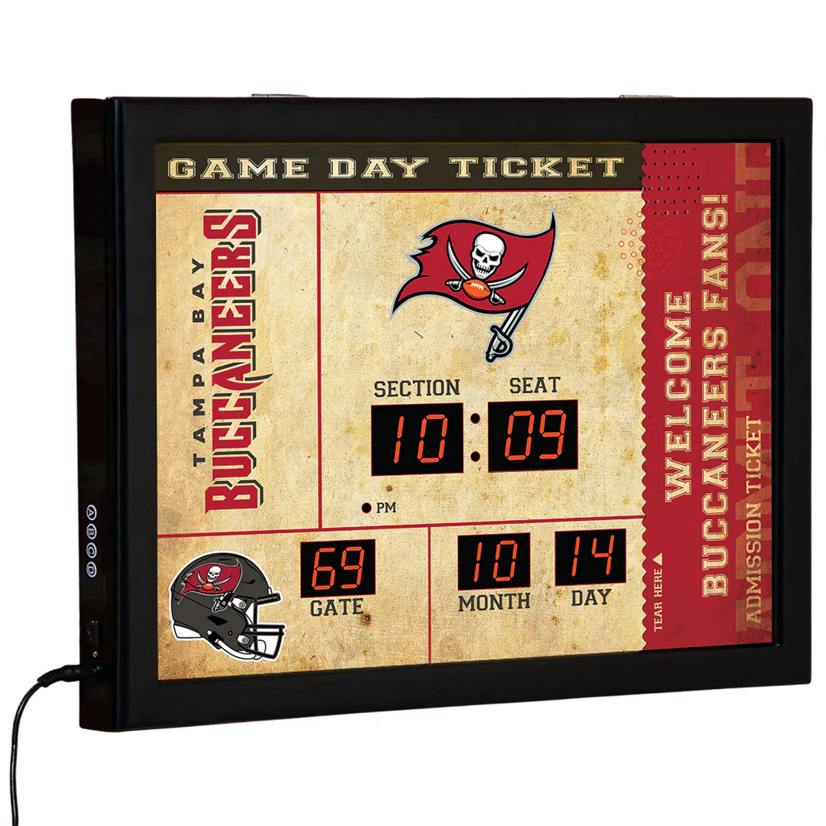 NFL Gameday Ticket Wall Clock and Speaker - Image 48