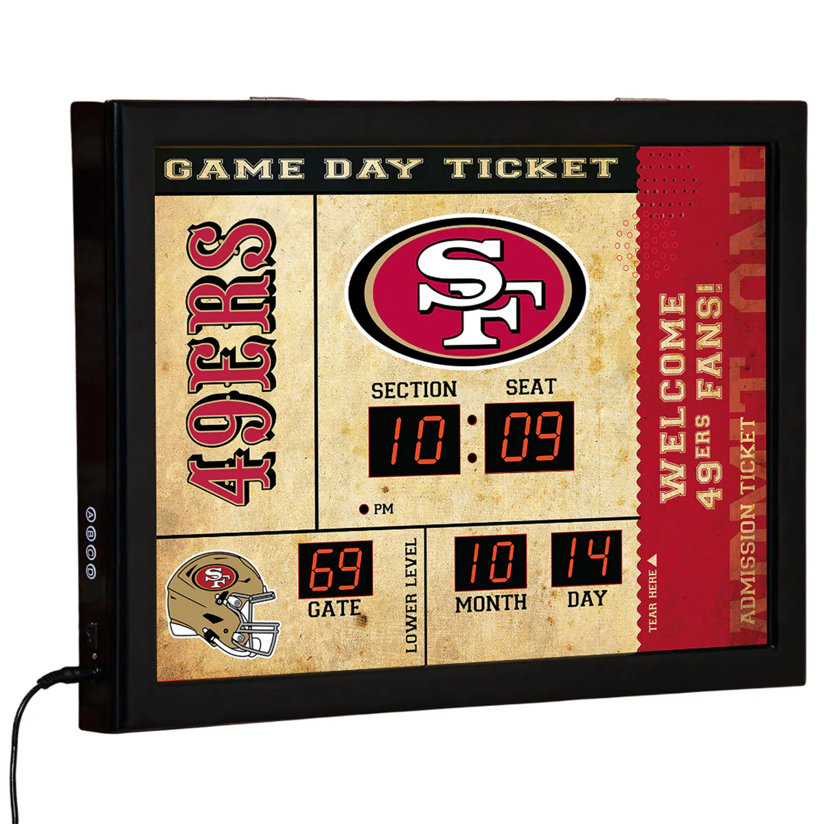 NFL Gameday Ticket Wall Clock and Speaker - Image 55