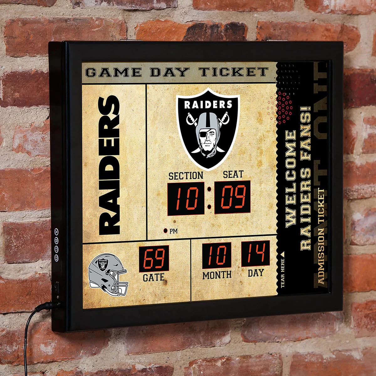 NFL Gameday Ticket Wall Clock and Speaker - Image 6
