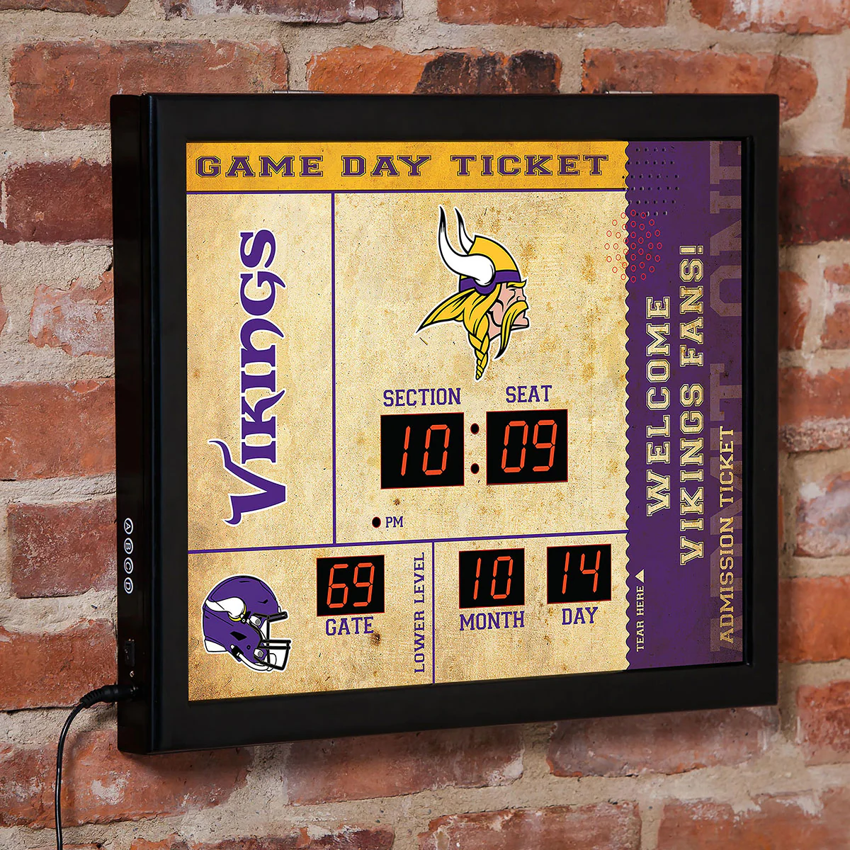 NFL Gameday Ticket Wall Clock and Speaker - Image 7