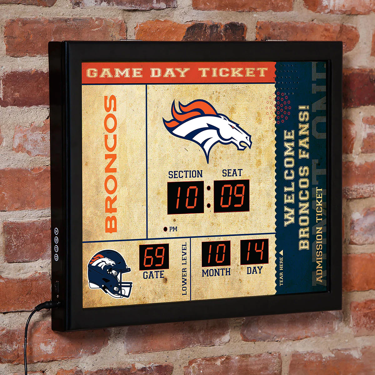 NFL Gameday Ticket Wall Clock and Speaker - Image 9