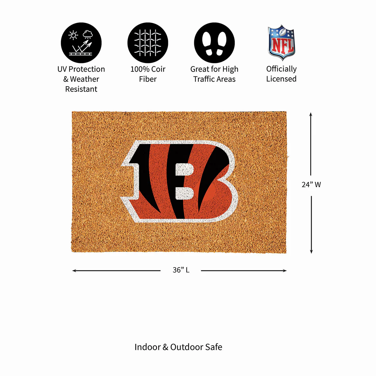 NFL Large Format Team Coir Mat - Image 32