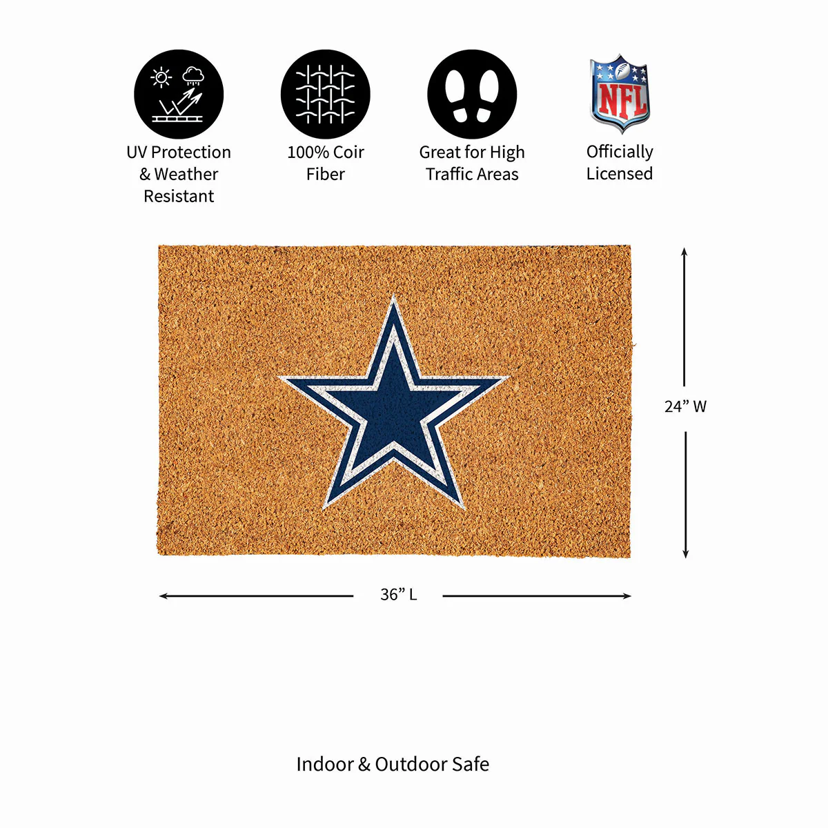 NFL Large Format Team Coir Mat - Image 42