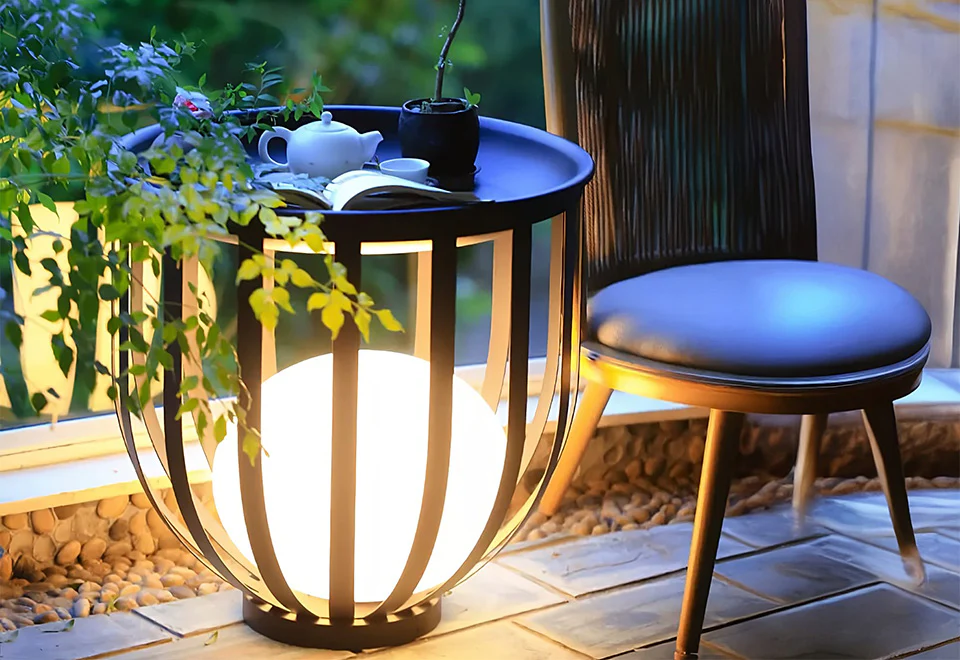 Outdoor Solar Powered LED Plant Stand (Set of 2) - Image 8