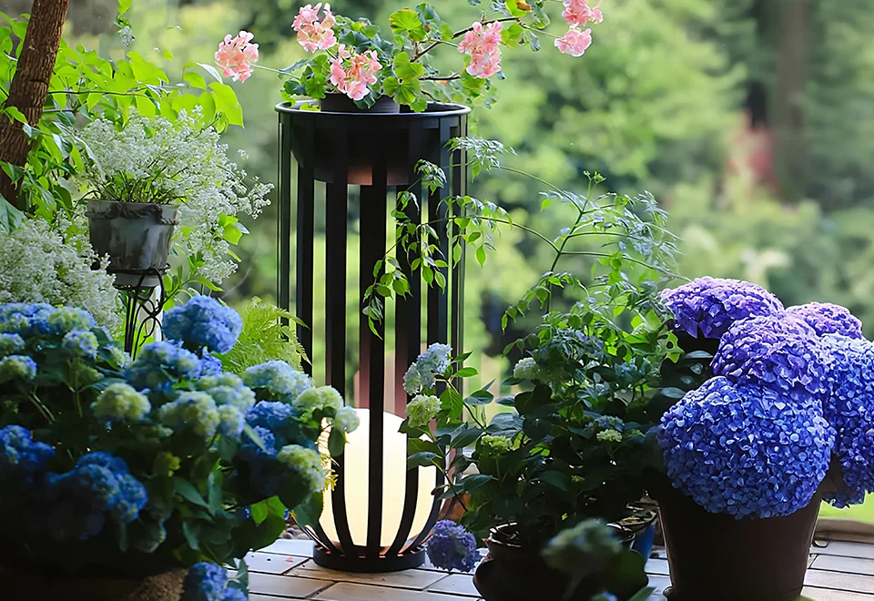 Outdoor Solar Powered LED Plant Stand (Set of 2) - Image 9