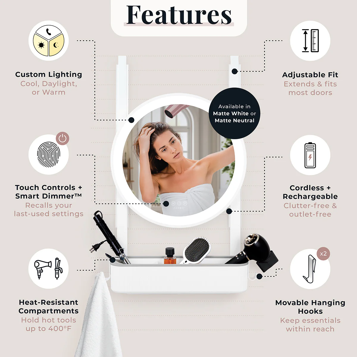 Over-The-Door Styling Station - Image 9