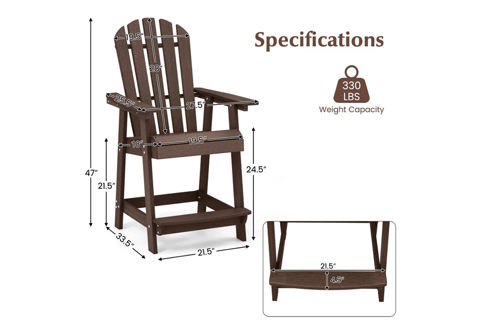 Patio Chair with Armrest and Footrest - Image 7