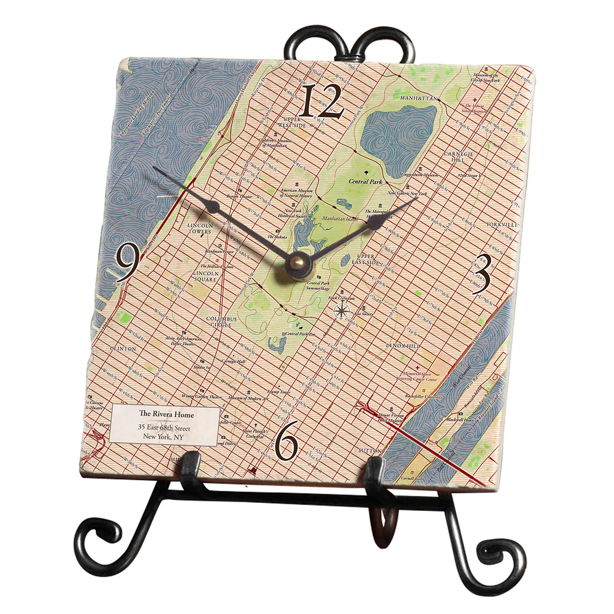 Personalized Marble Map Clock - Image 2