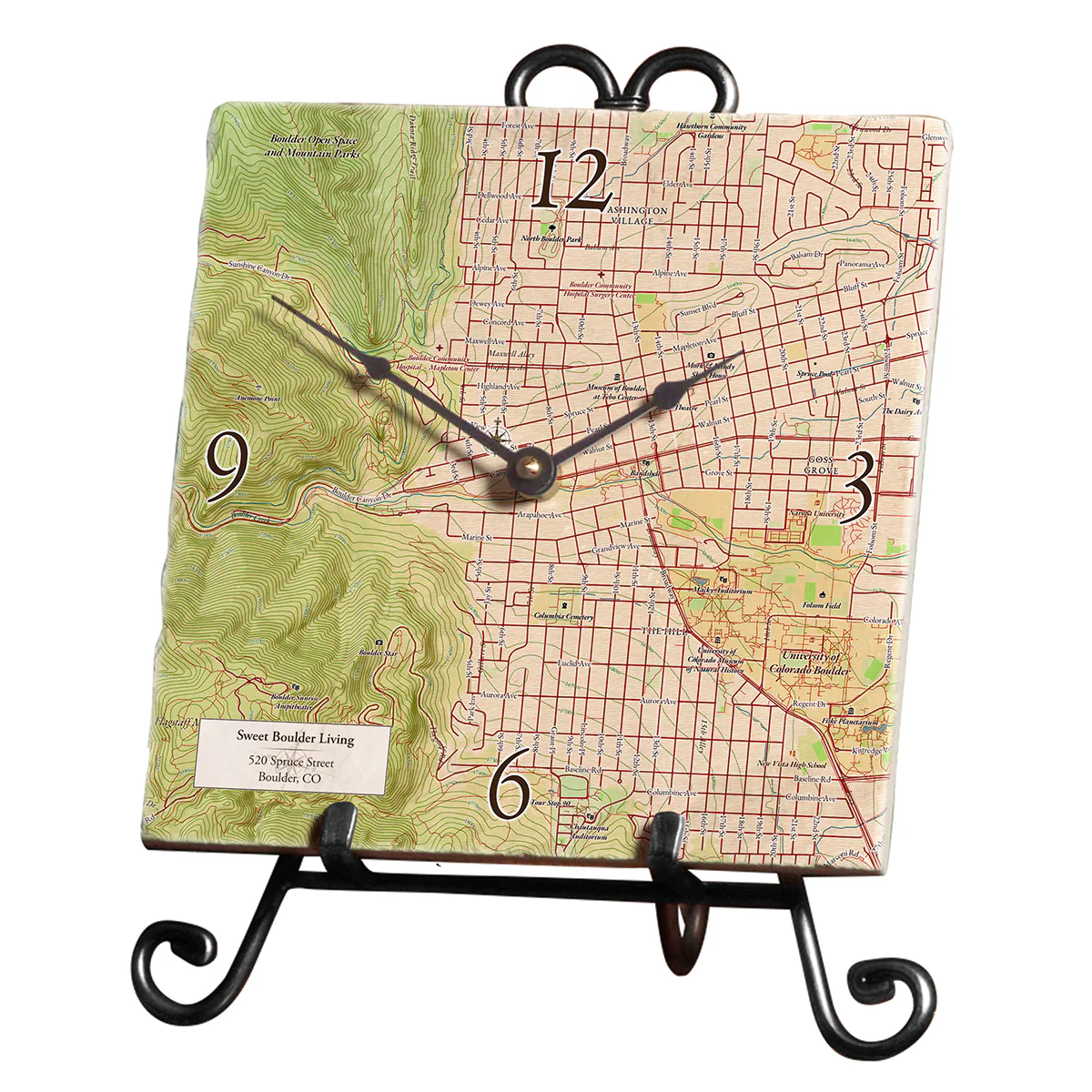 Personalized Marble Map Clock - Image 4