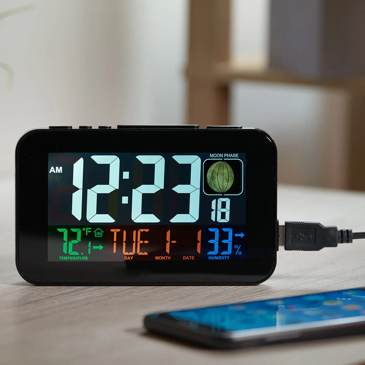 Phone Charging Atomic Alarm Clock - Image 3