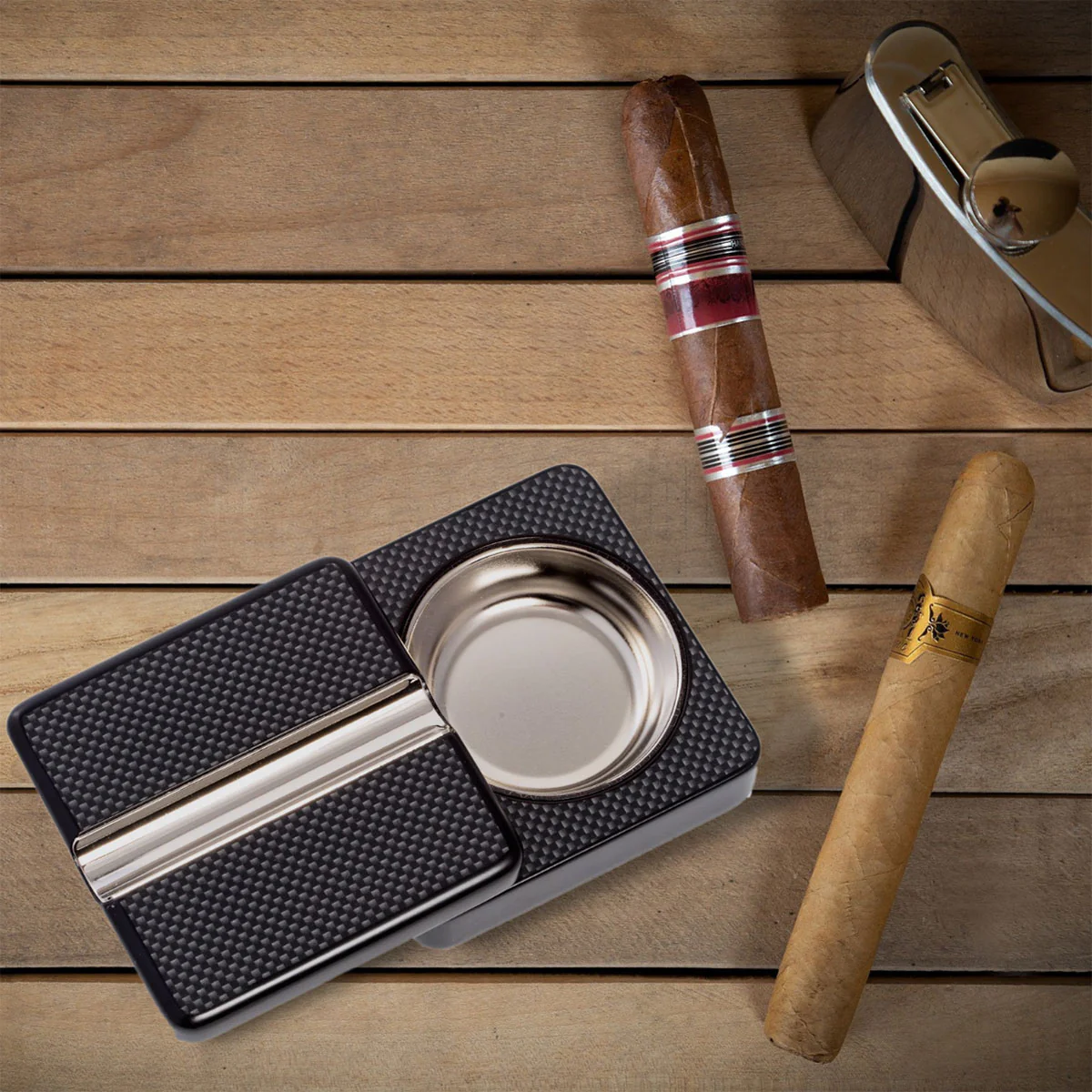 Pivot Design Carbon Fiber Single Cigar Ashtray - Image 4