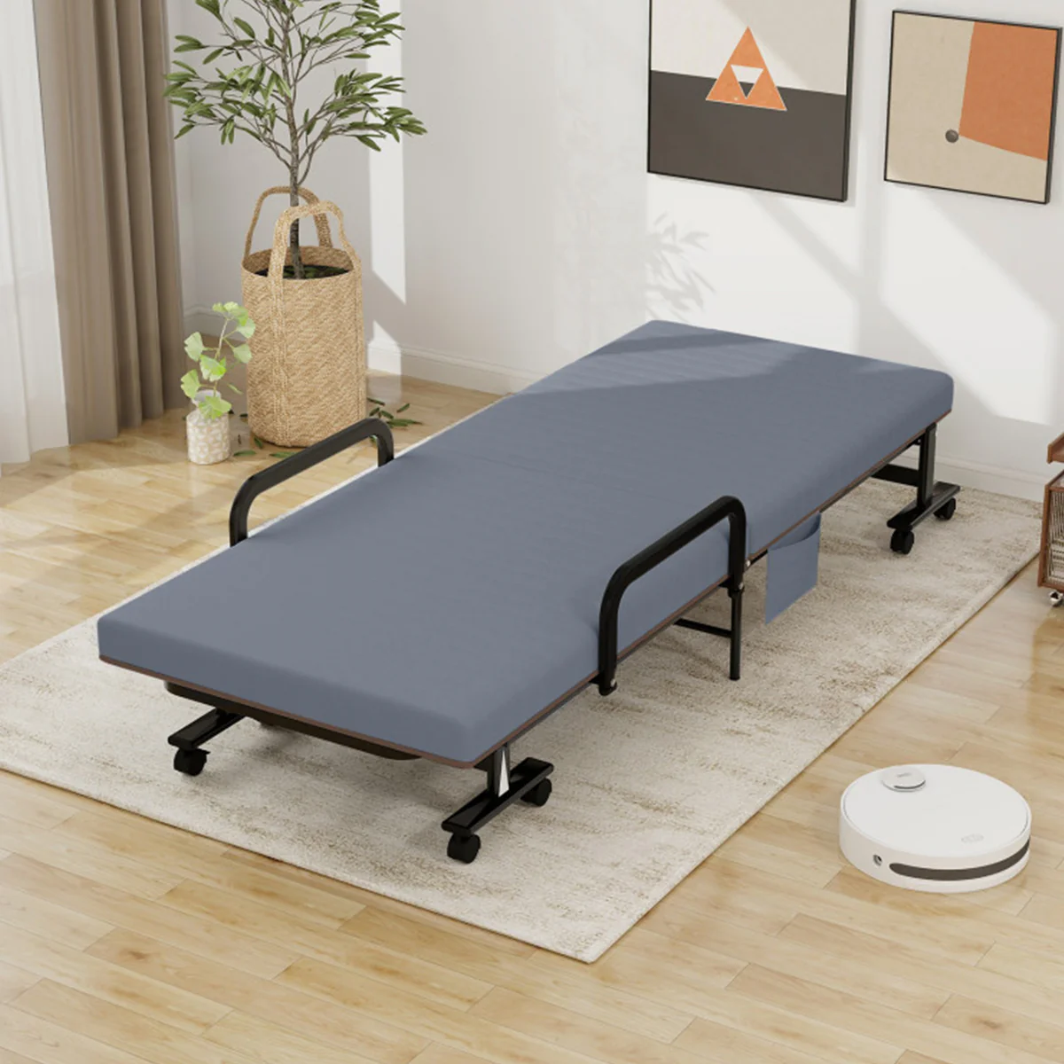 Portable Adjustable Guest Single Bed Twin Mattress - Image 10