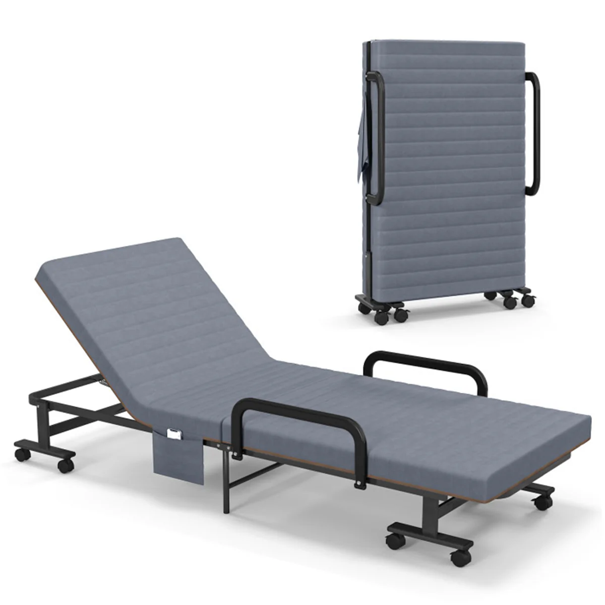 Portable Adjustable Guest Single Bed Twin Mattress - Image 3