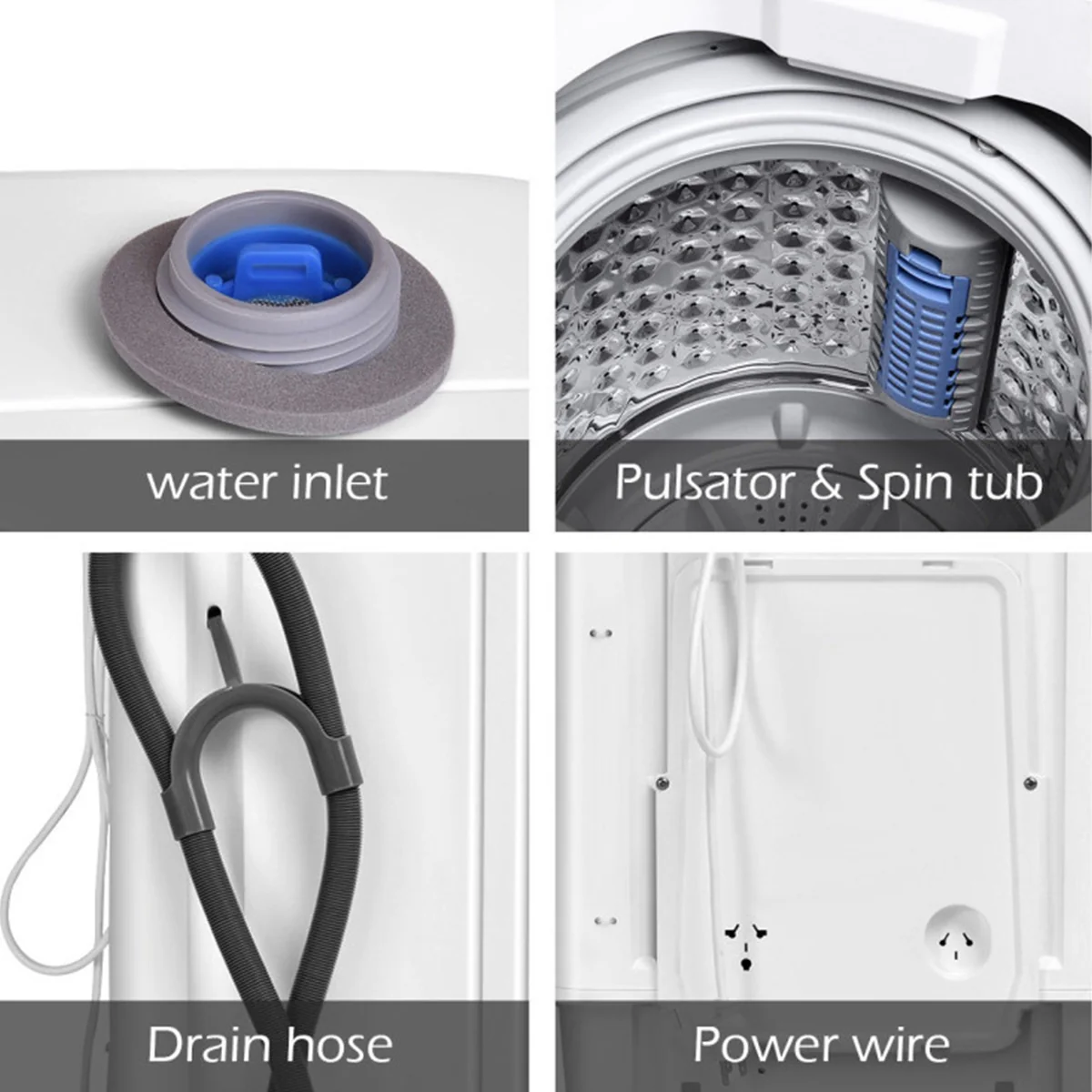 Portable Automatic Washing Machine with Drain Pump - Image 4