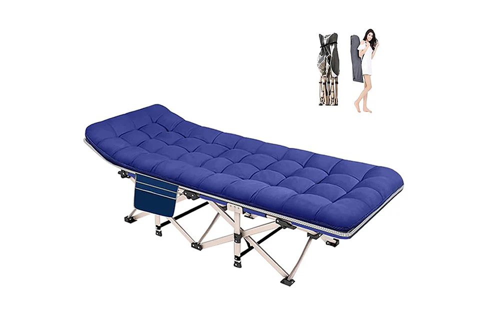 Portable Folding Bed with Mattress - Image 2