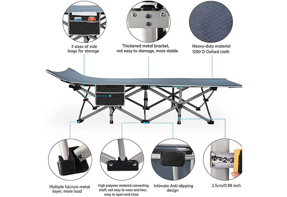 Portable Folding Bed with Mattress - Image 5