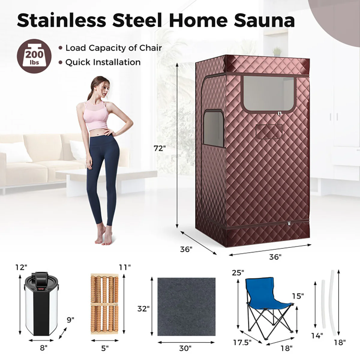 Portable Full Body Steam Sauna - Image 3
