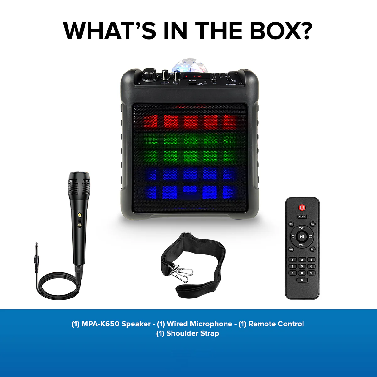 Portable Karaoke Party Speaker with LED Lights - Image 6