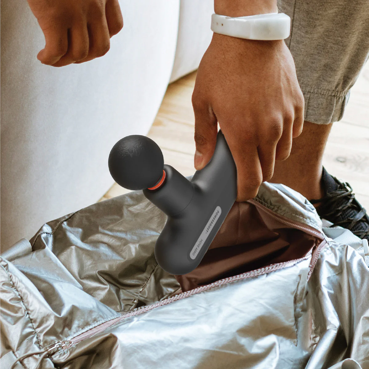 Powerboost Move Portable Percussion Massager Aero by Sharper Image - Image 3
