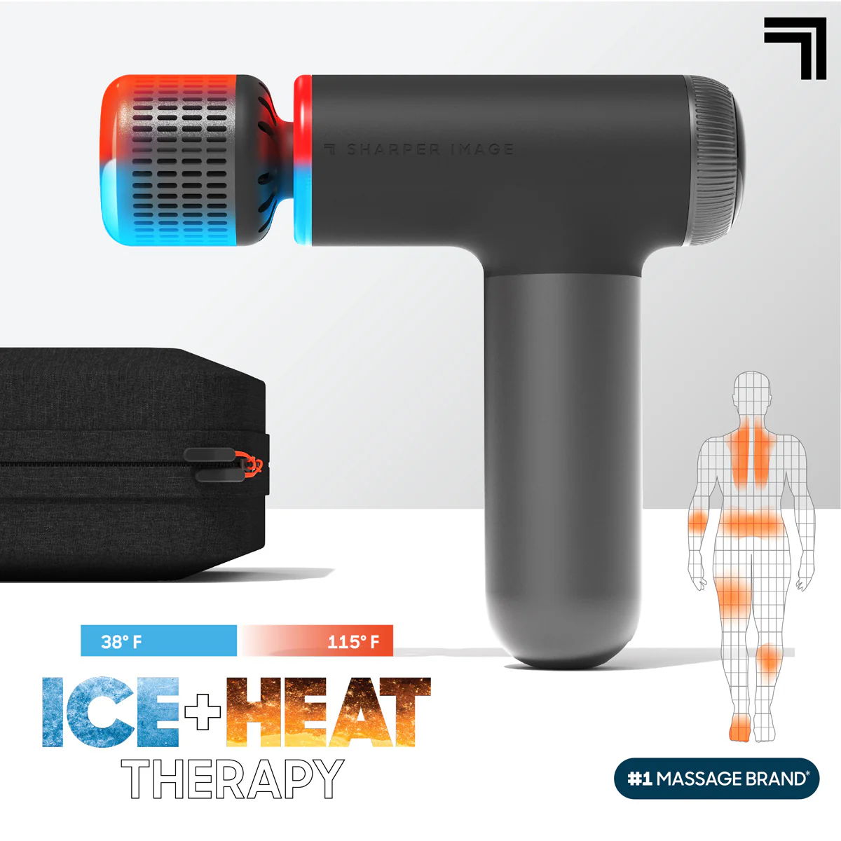 PowerBoost Pro Plus Hot and Cold Compact Massage Gun by Sharper Image - Image 4