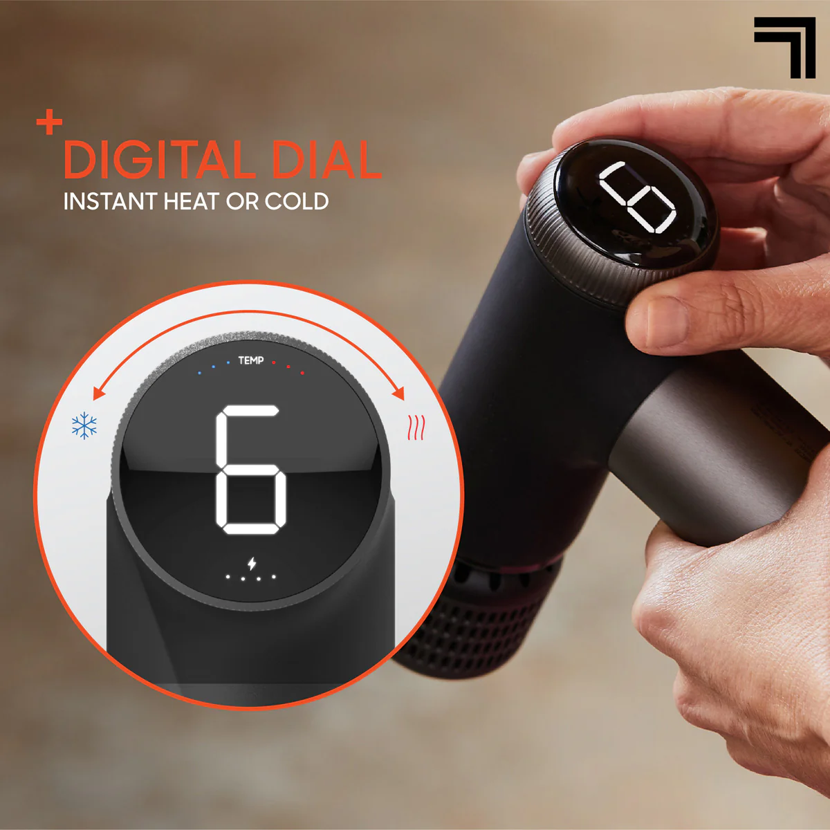 PowerBoost Pro Plus Hot and Cold Compact Massage Gun by Sharper Image - Image 7