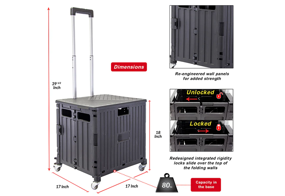 Quick Cart 360° Four Wheeled Rolling Crate - Image 5