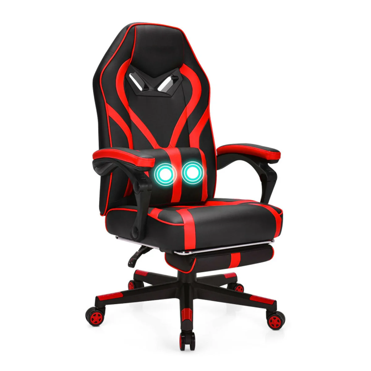 Racing Style Gaming Chair with Massaging Lumbar Support - Image 2