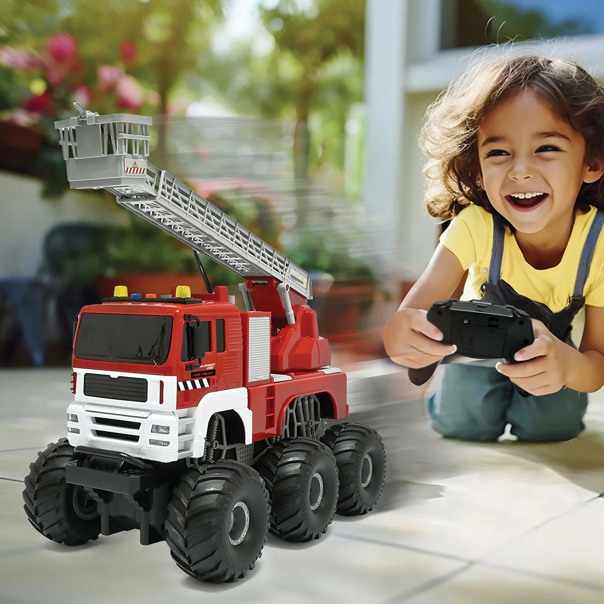 RC Fire Truck with Lights and Sounds - Image 5