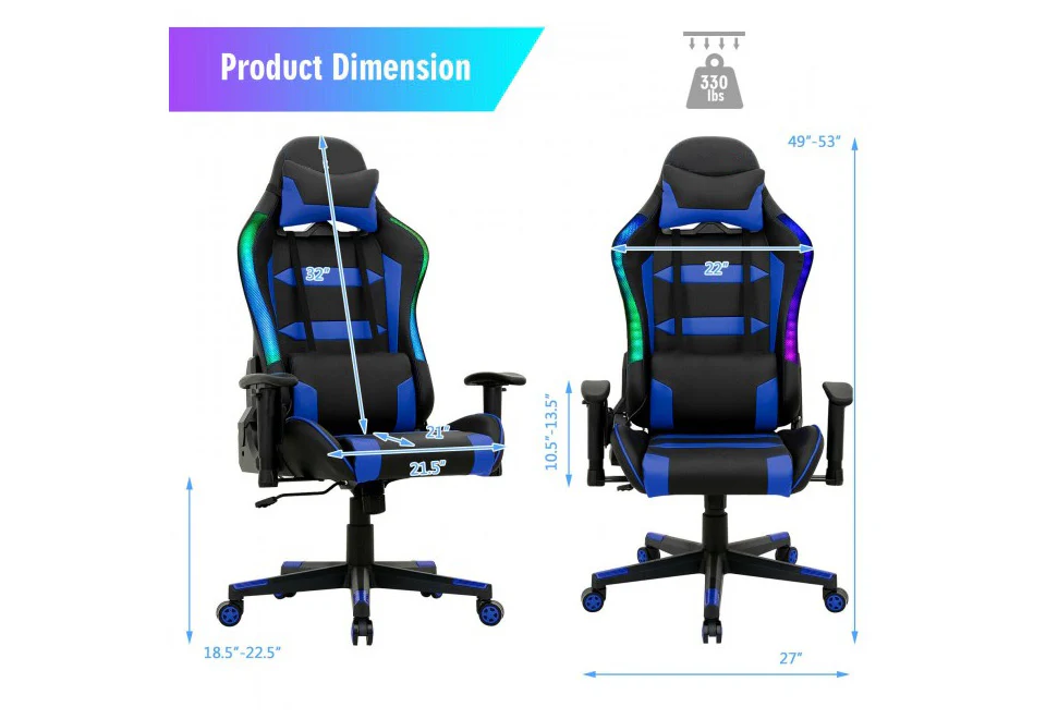 Remote  Adjustable Swivel Gaming Chair - Image 7