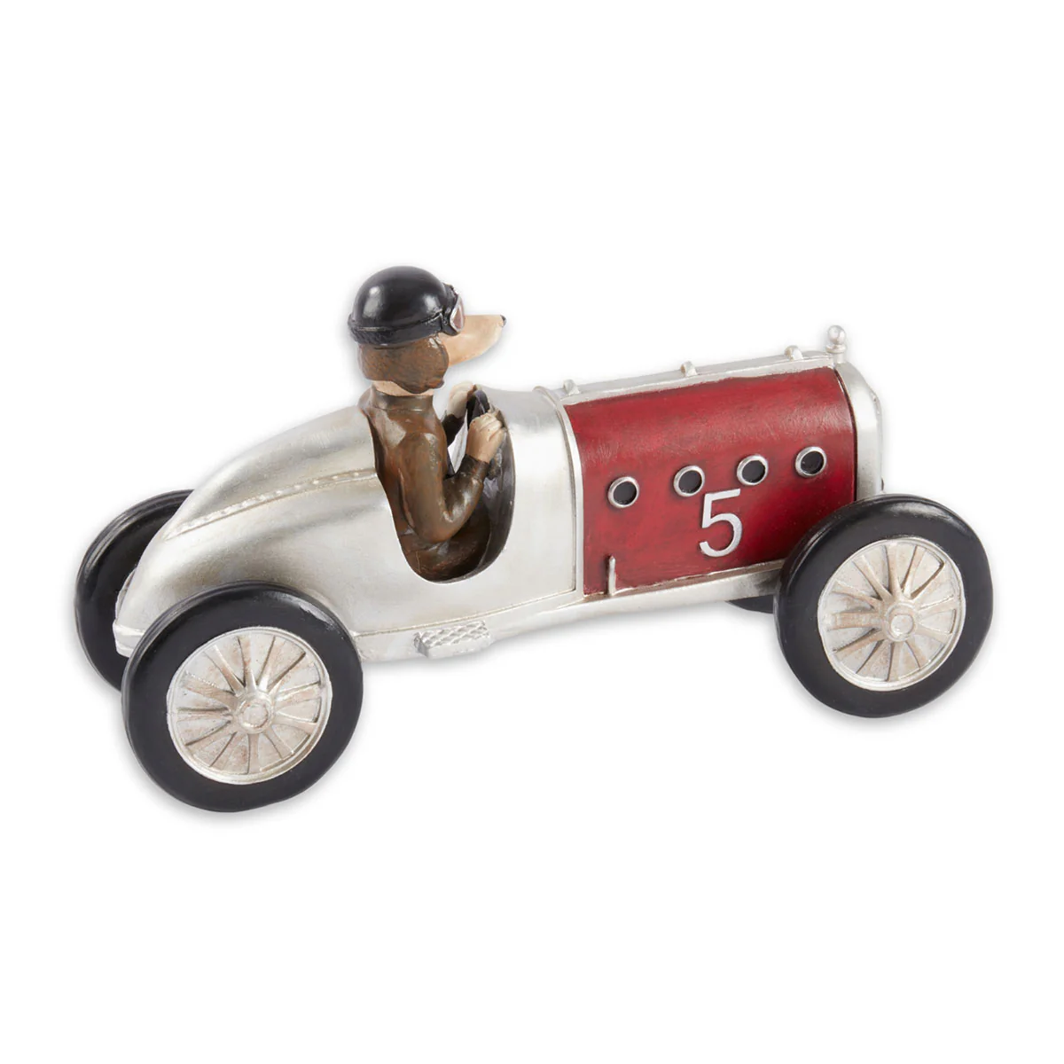 Resin Dog Driving Race Car Collectable - Image 2