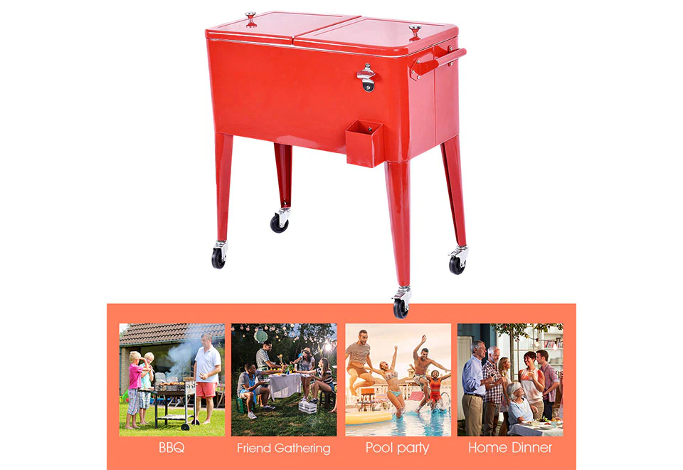 Retro Patio Cooler Cart - Image 12