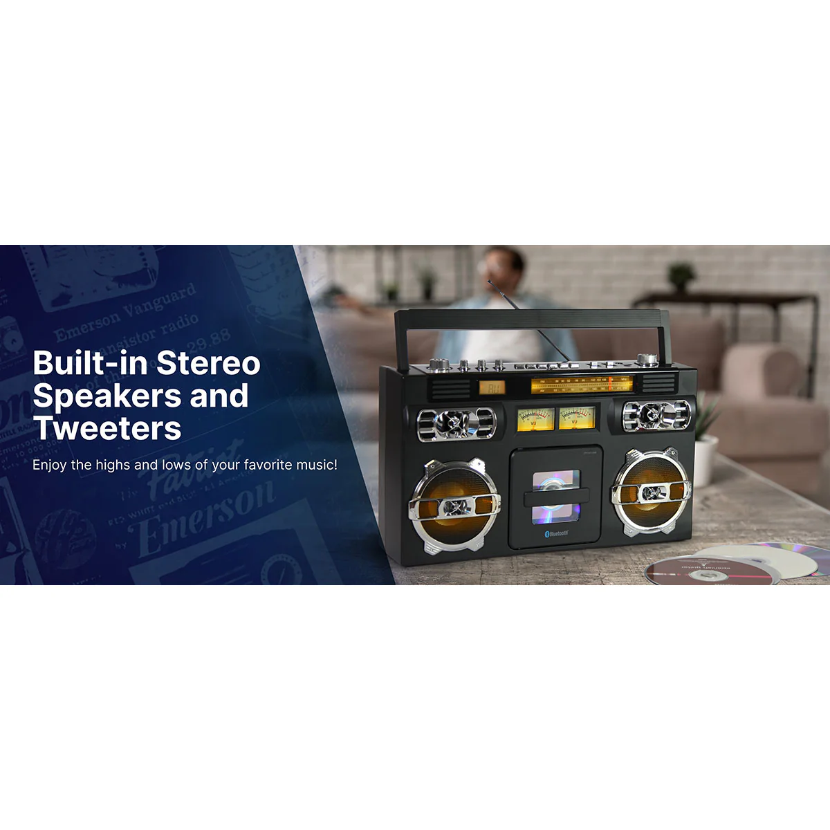 Retro Portable CD Boombox - Image 11