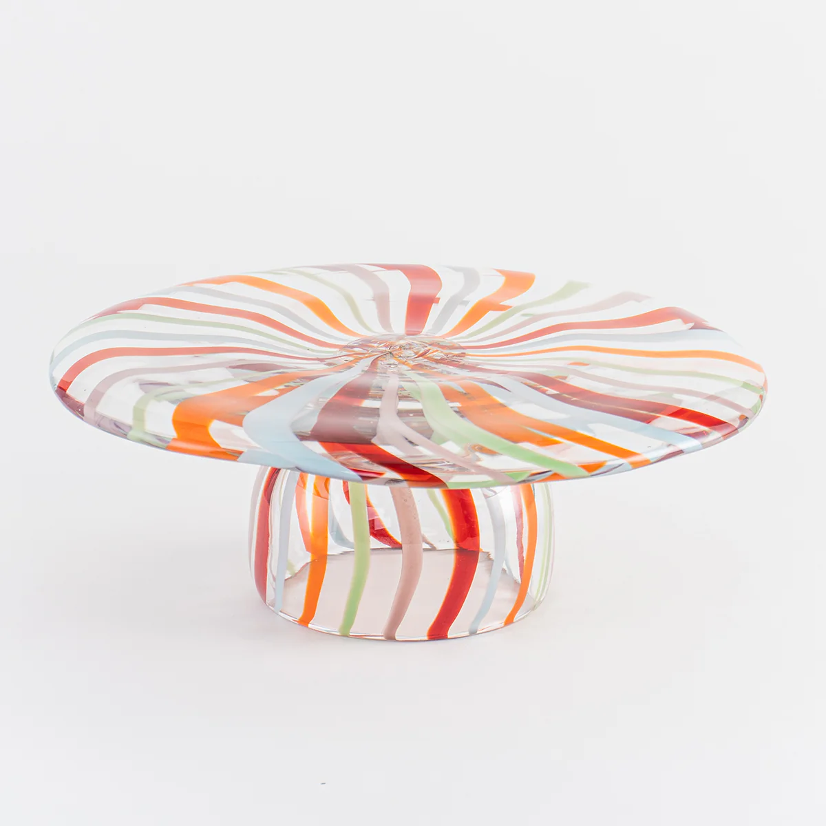 Reversible Glass Cake Stand/Chip and Dip Platter - Image 2