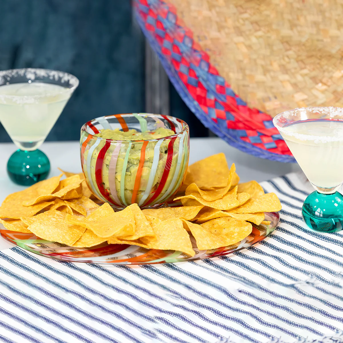 Reversible Glass Cake Stand/Chip and Dip Platter - Image 5