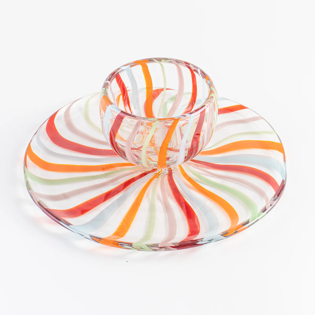 Reversible Glass Cake Stand/Chip and Dip Platter - Image 6
