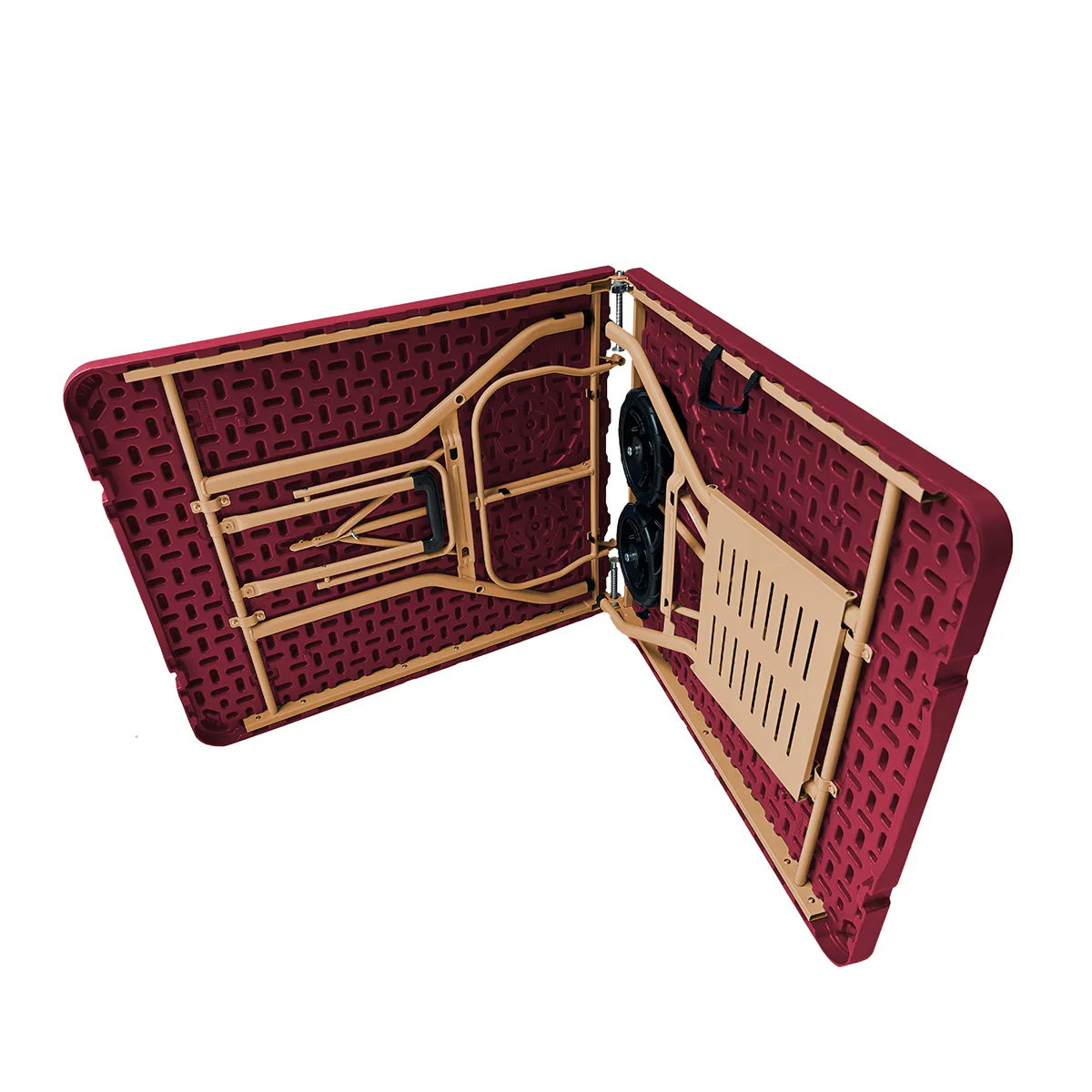 Rolling Table with 4 Folding Chairs Combo - Image 12