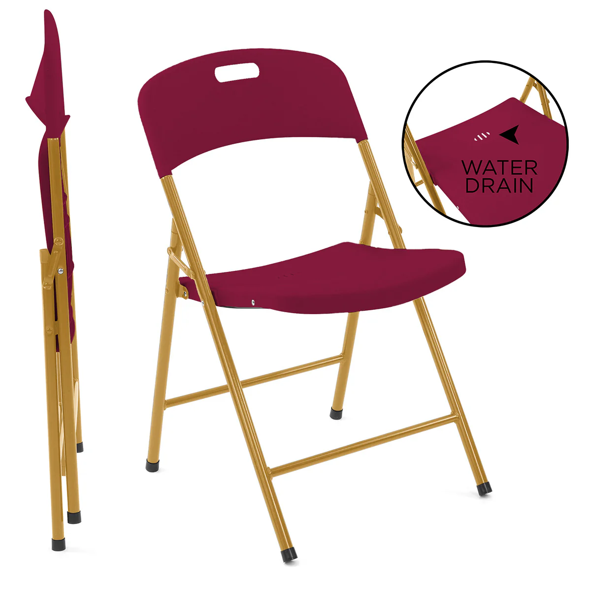 Rolling Table with 4 Folding Chairs Combo - Image 13