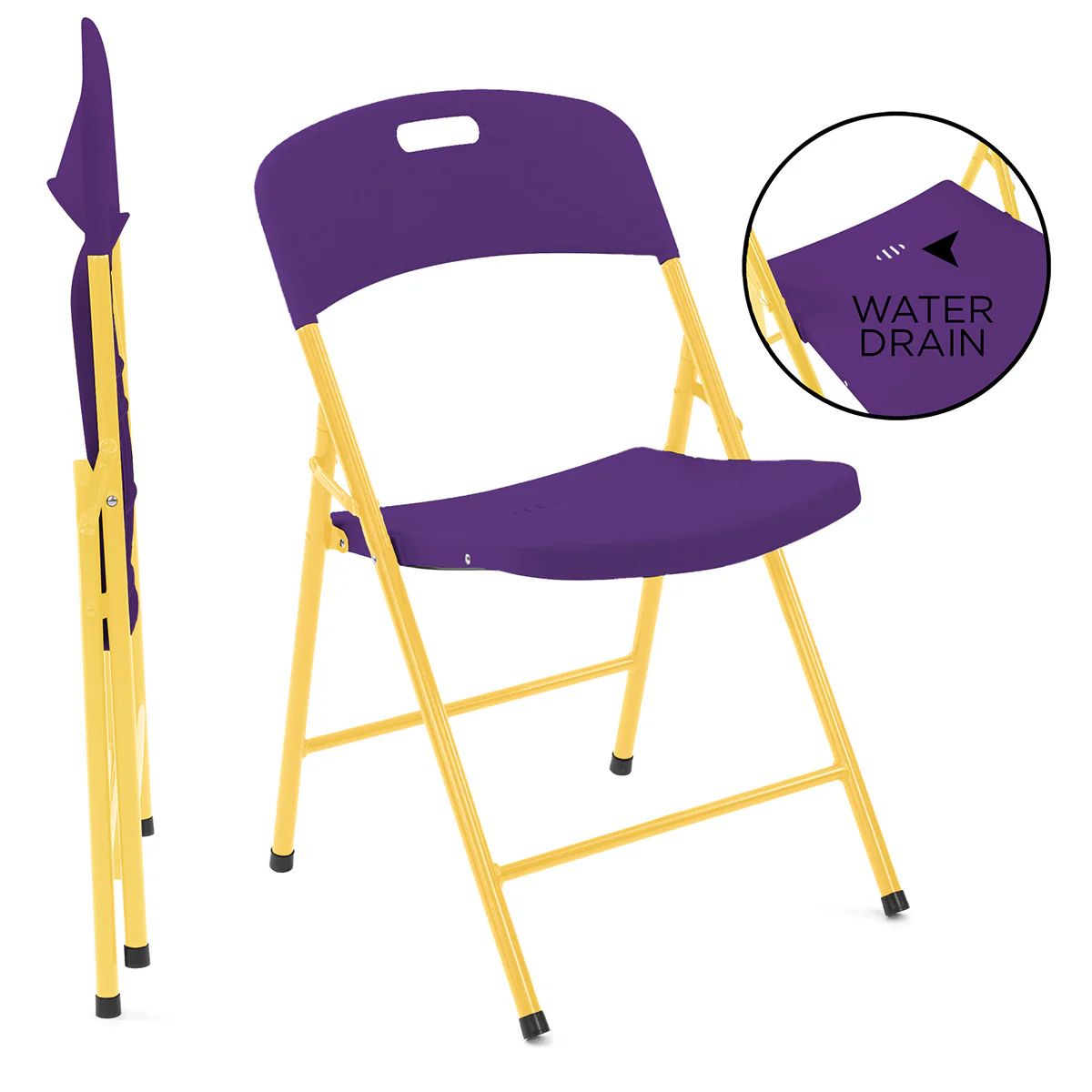 Rolling Table with 4 Folding Chairs Combo - Image 24