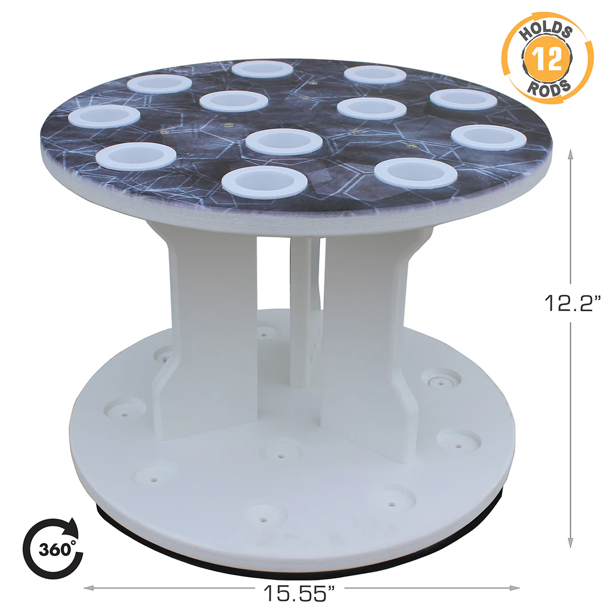 Round Spinning 12 Fishing Rod Rack - Image 6