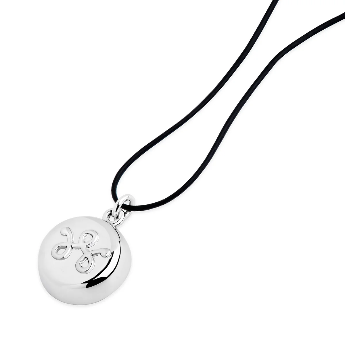 Safety Silver Leather Necklace - Image 2