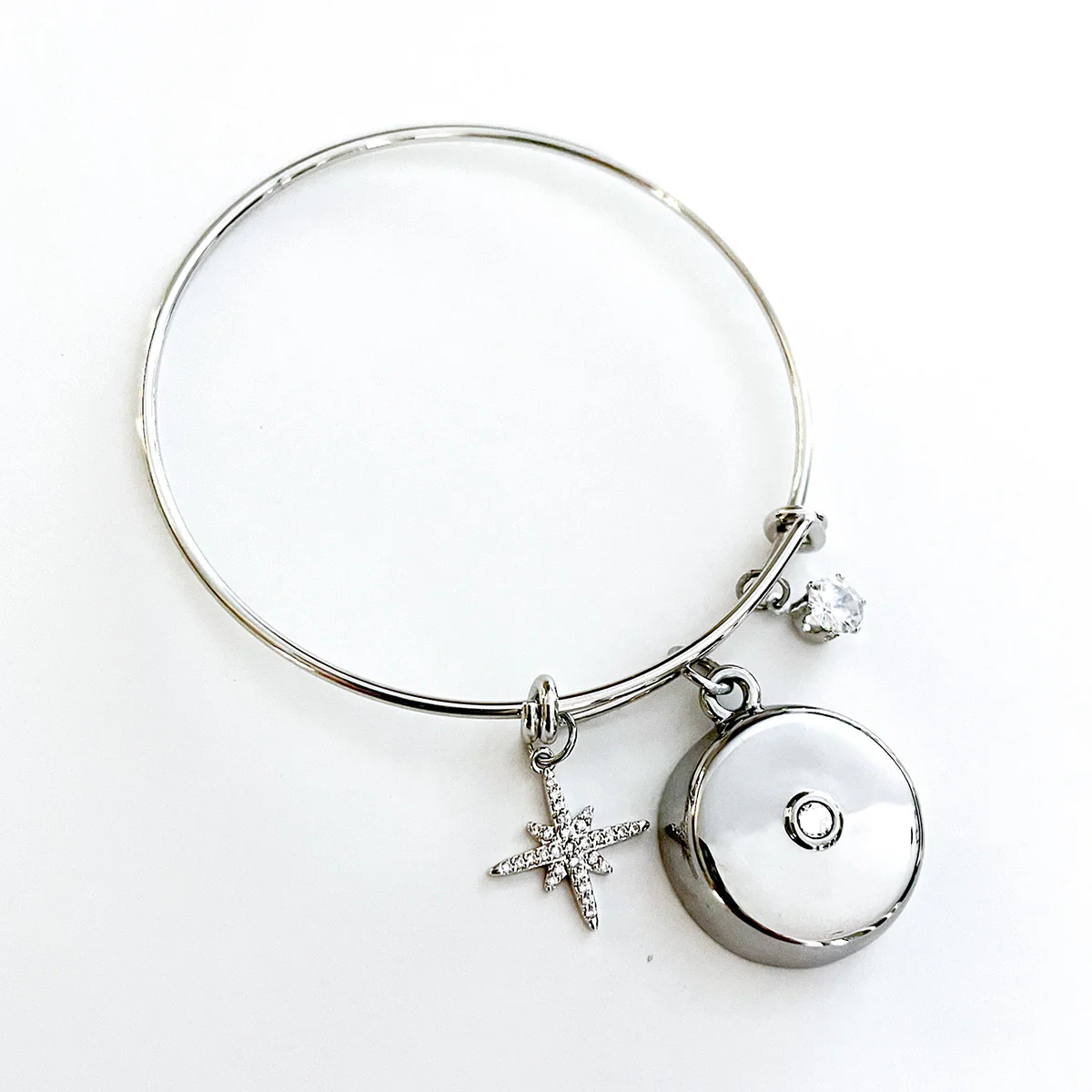 Safety Star Burst Charm Bracelet with Crystal Pendant - Image 10
