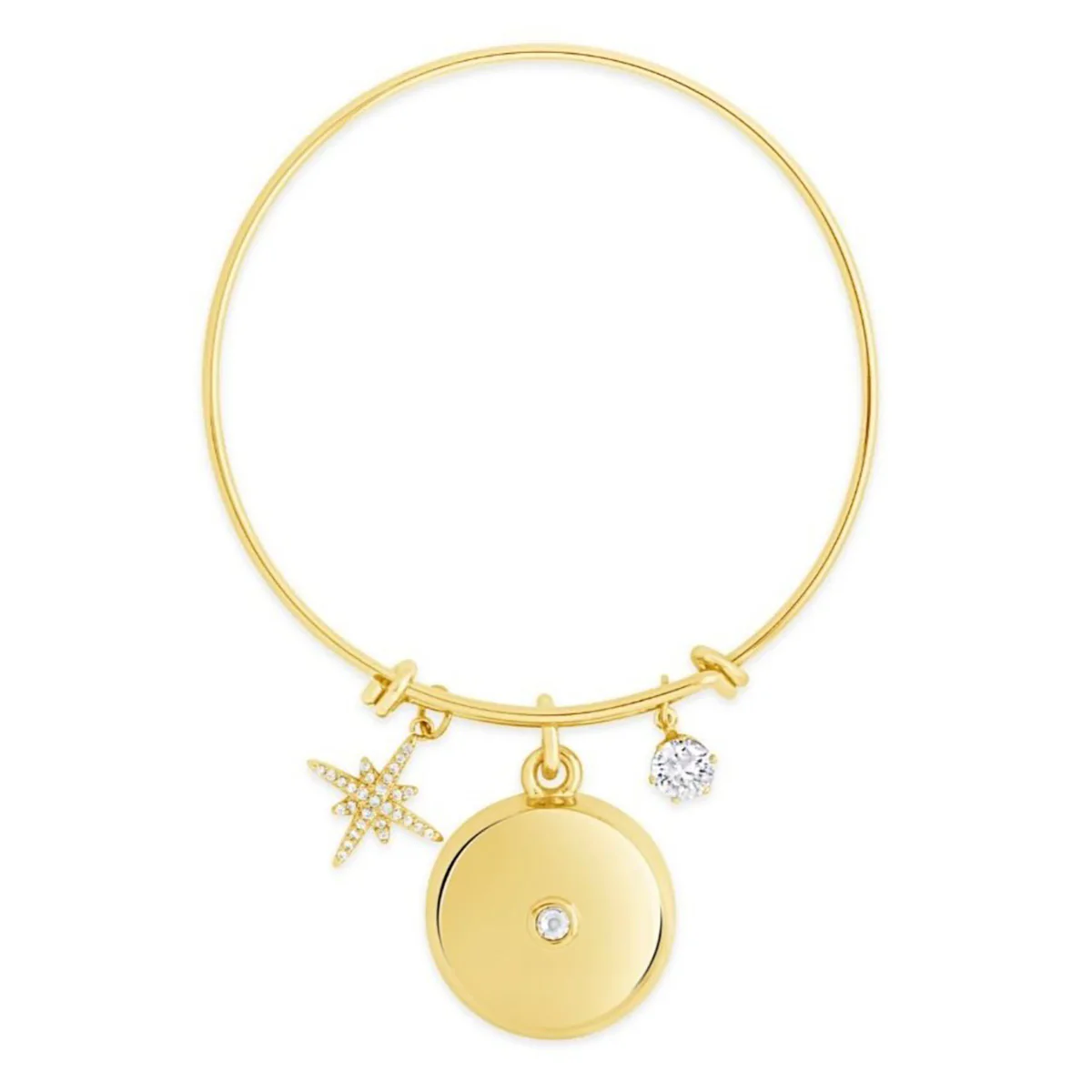 Safety Star Burst Charm Bracelet with Crystal Pendant - Image 11